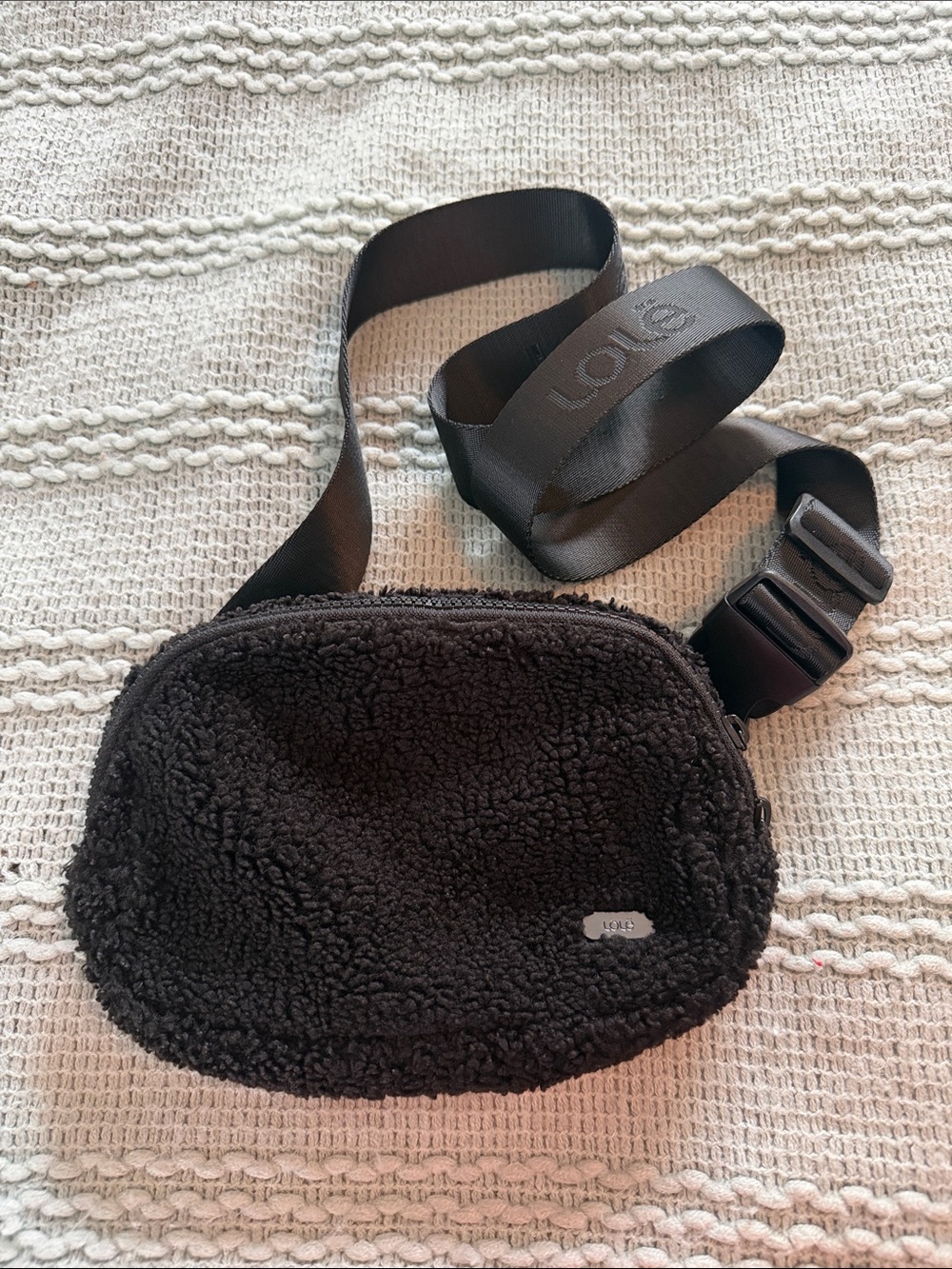 Lole Black Sherpa Waist Pack